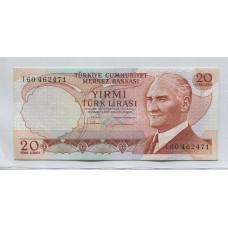 TURQUIA 20 LIRAS BILLETE SIN CIRCULAR, UNC